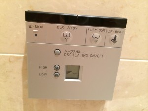 Control panel for the toliet (!)