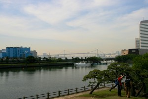 View of the Rainbow bridge, from the boat