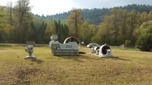 Old equipment in a park