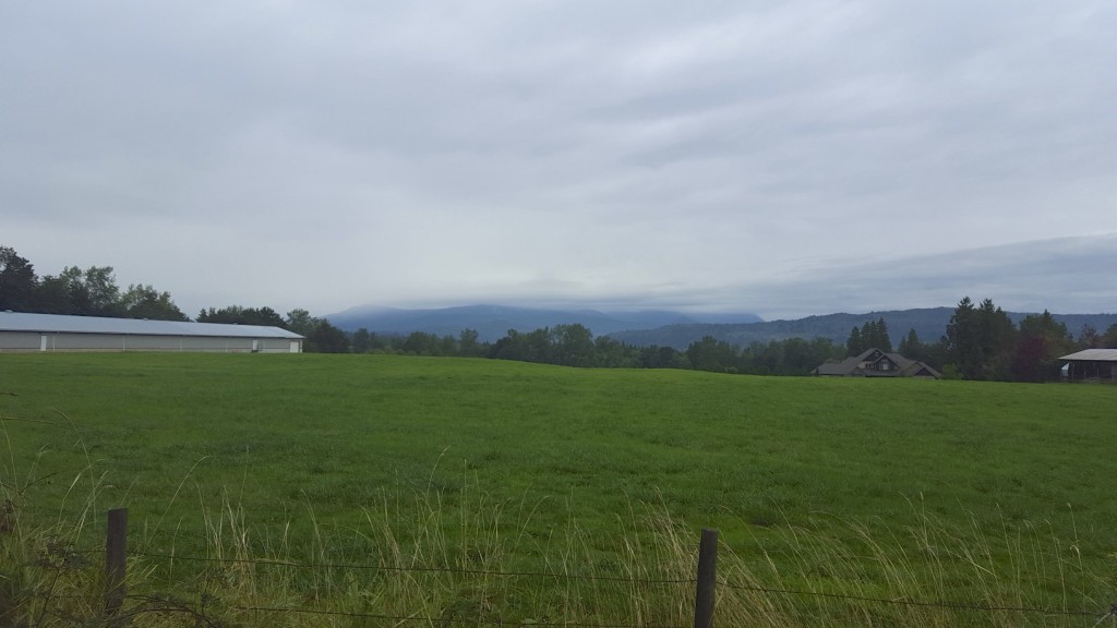 Mountains and farmland